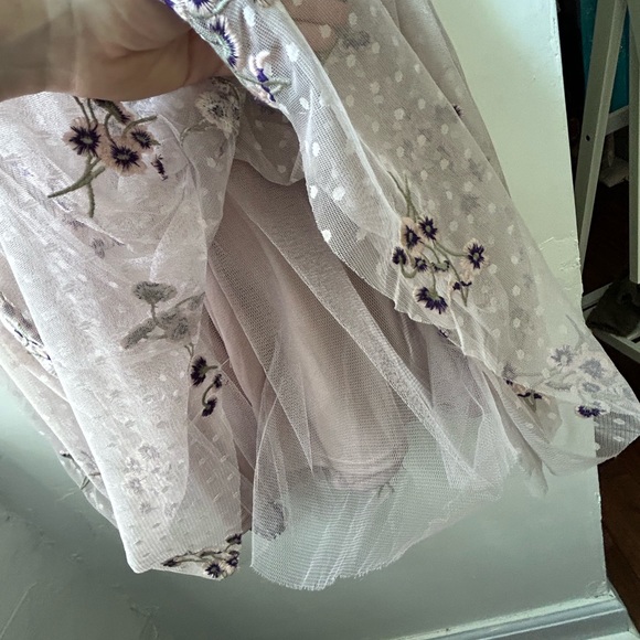 Dusty Lilac Floral Prom Dress - Picture 4 of 6